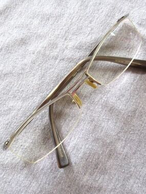 Alain Mikli Paris AO505.08 Eyeglasses Frames Gray 51 18 135 Half Rim Hand Made